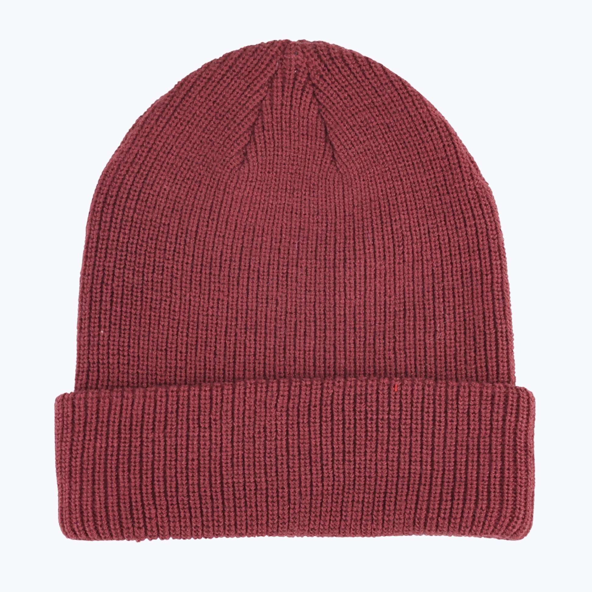 Redwood knit beanie by Rainier Watch on a light purple background