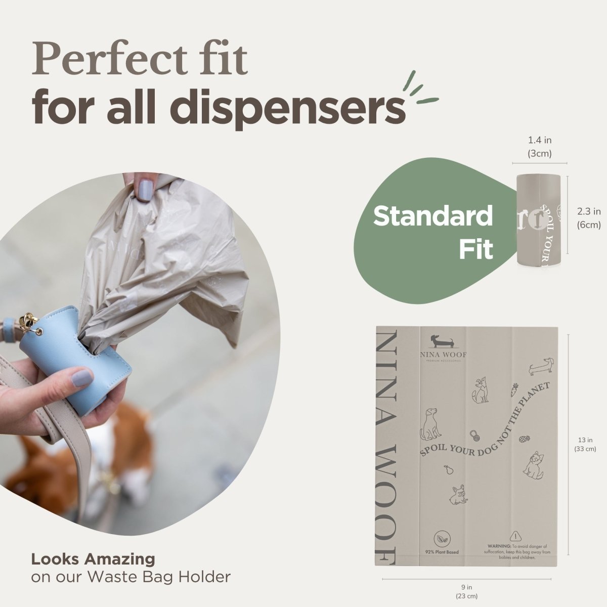 Plant-Based Home-Compostable Dog Waste Bags – Leak-Proof & Eco-Friendly