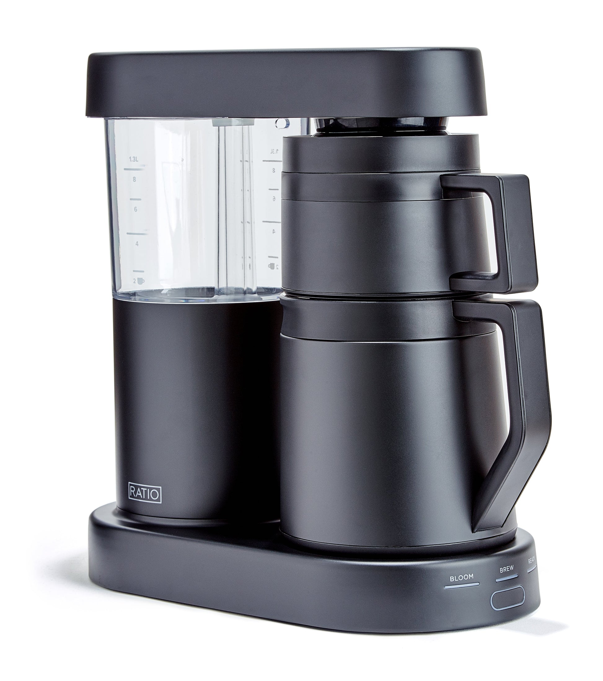 Ratio Six Series 2 Black Coffee Maker on a white background