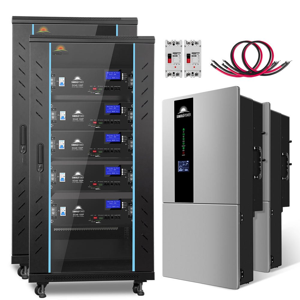 SGH-11N5E-S 16.2kW Hybrid Solar Kit - 51.2kWh Battery, 2×11.4kW Inverters on a white background