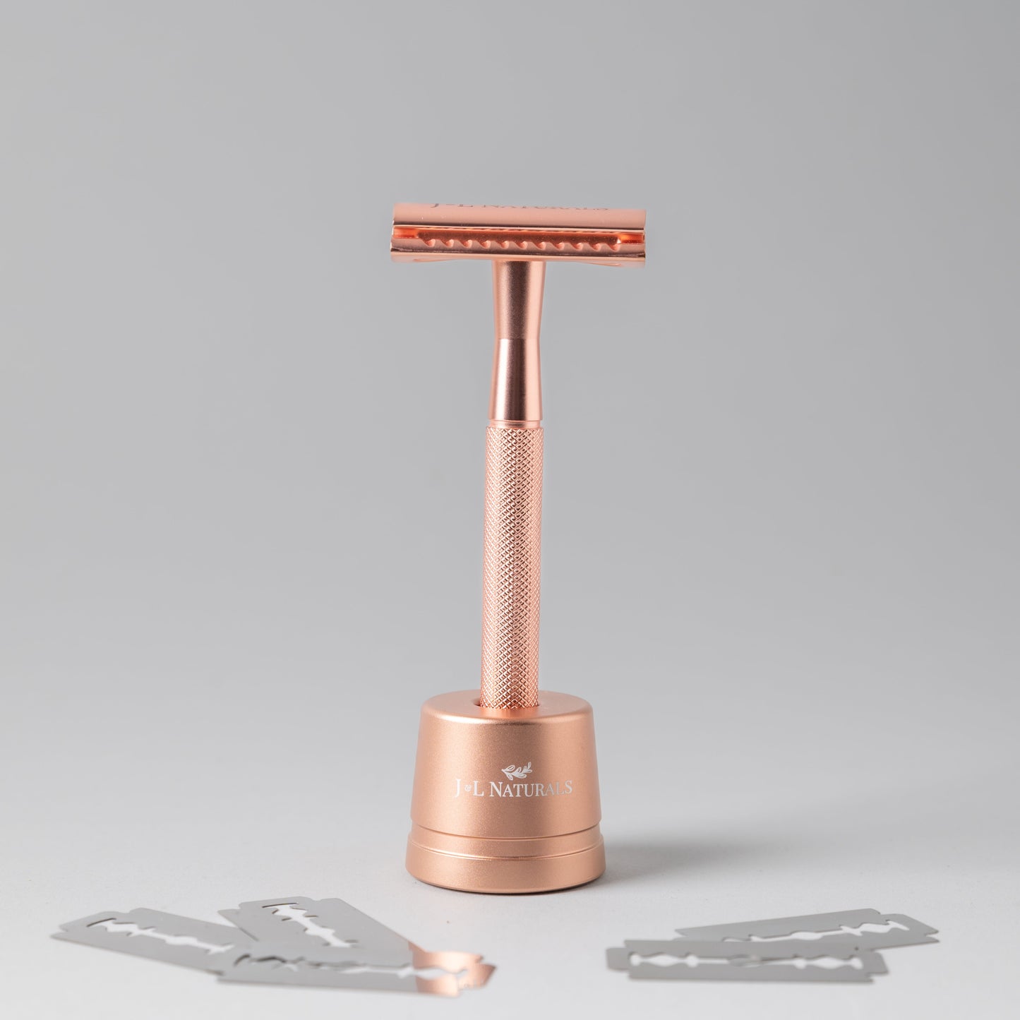 Eco-Friendly Zero-Waste Plastic-Free Razor Set & Stand - Rose Gold