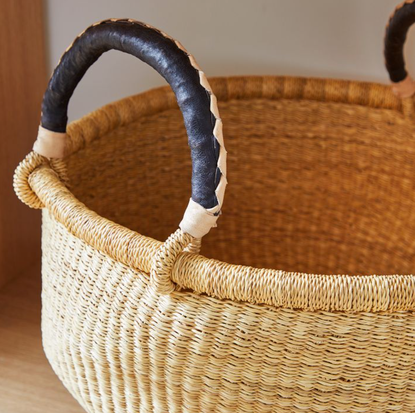 Large Round Storage Basket - Natural Palette