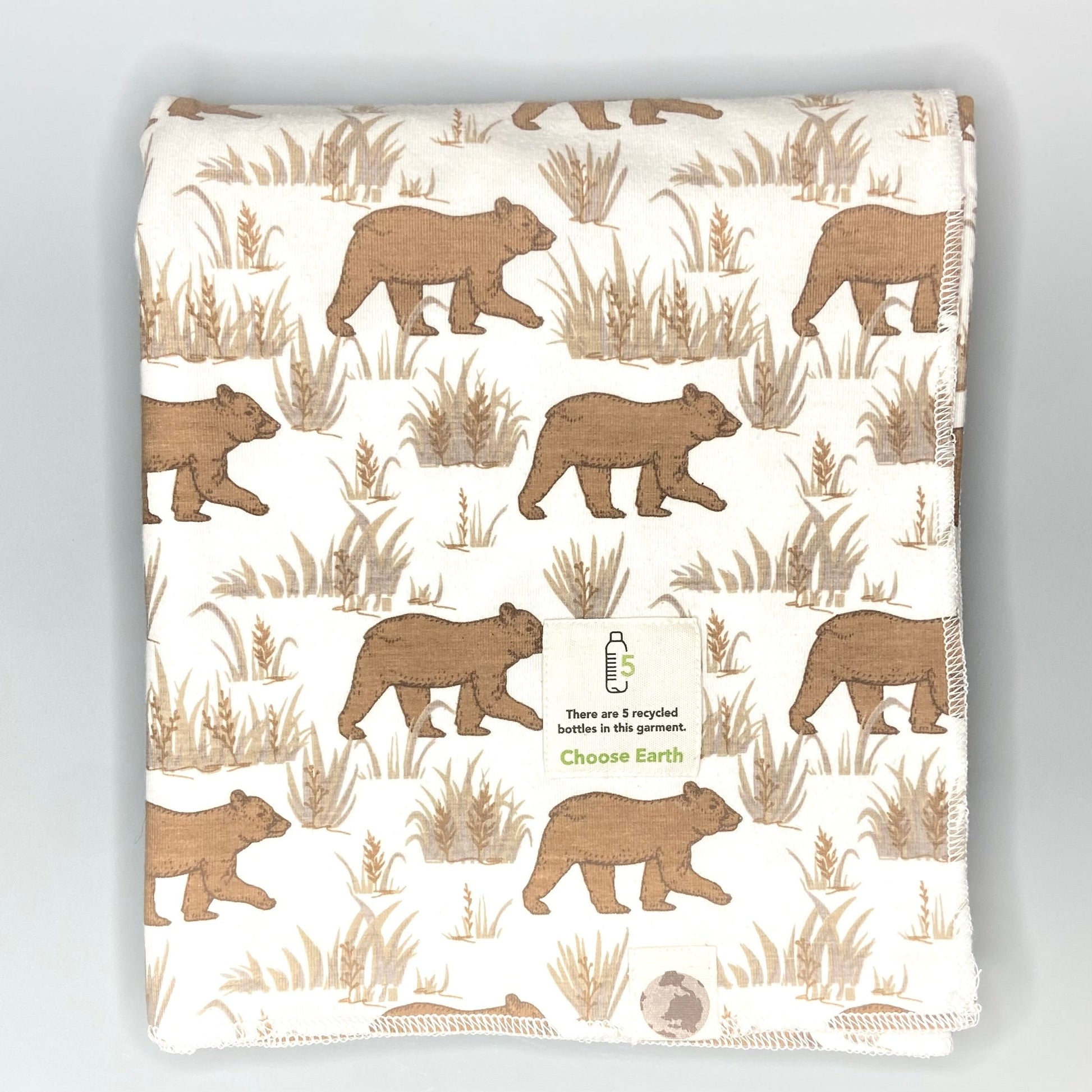 Sustainable Bear Print Swaddle