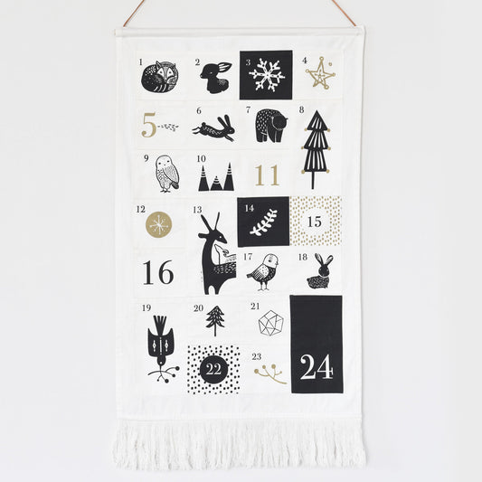 Wee Gallery Canvas Fabric Reusable Memory Advent Calendar