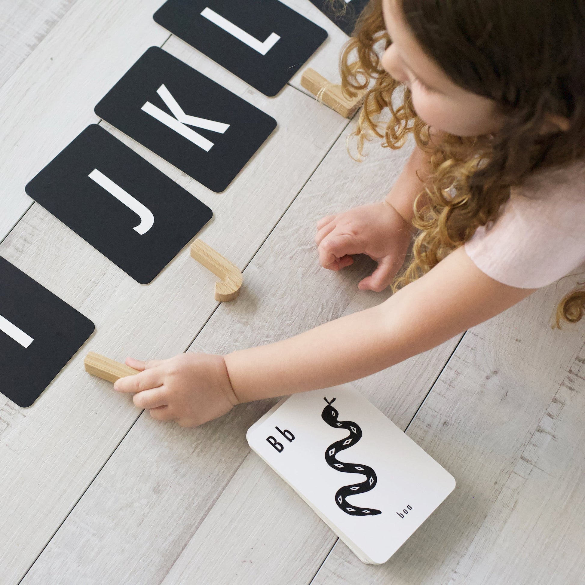 Eco-friendly Bamboo Letters and Learning Cards