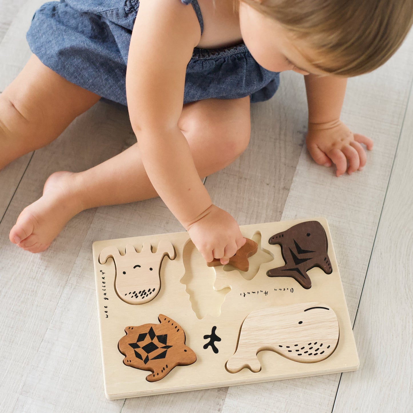 Wooden Tray Puzzle for Toddlers - Ocean