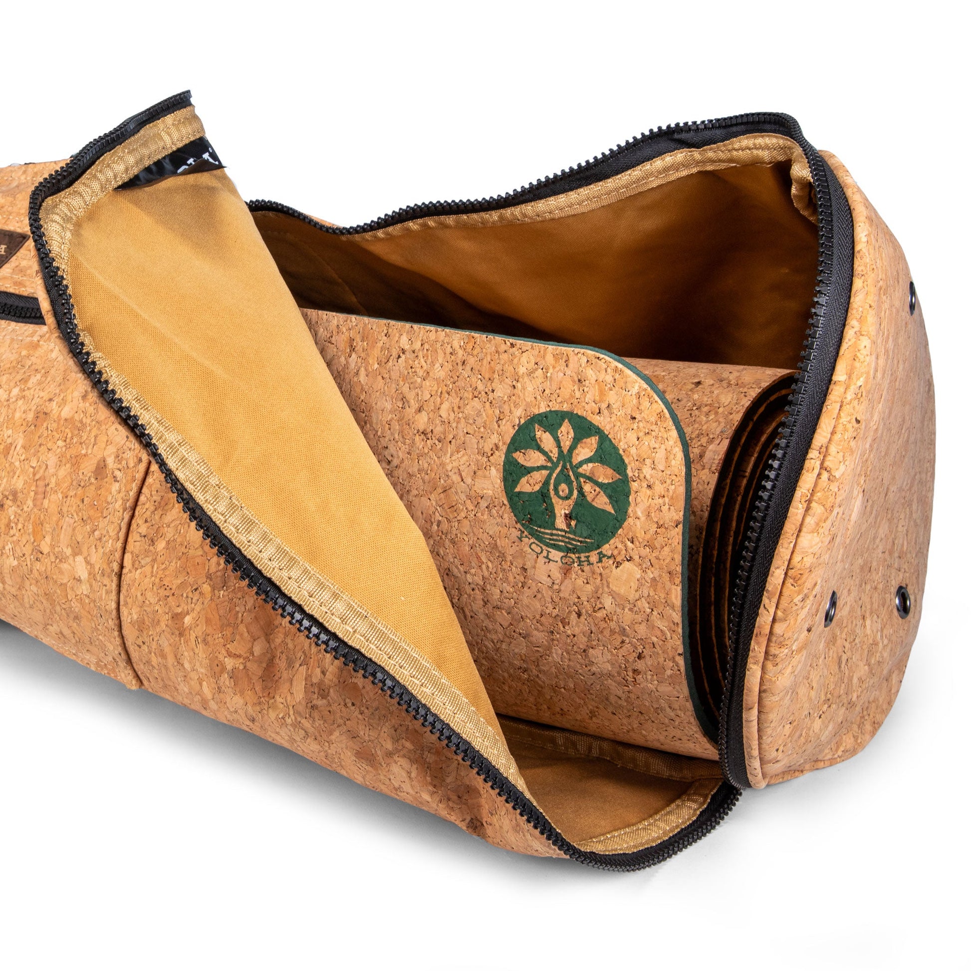 XL Cork Yoga Mat Bag Closeup