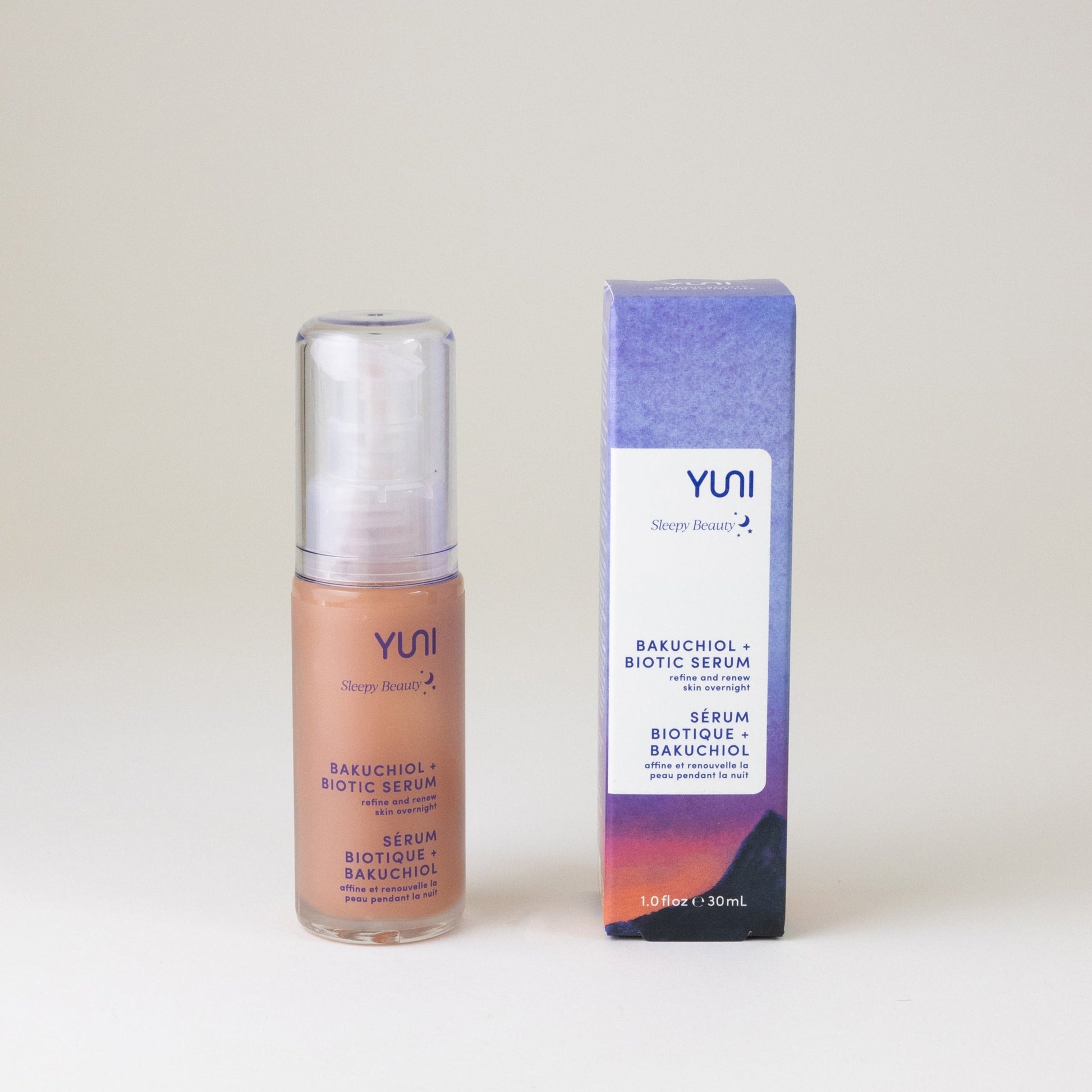 YUNI Overnight Face Serum - Sleepy Beauty BAKUCHIOL + BIOTIC SERUM